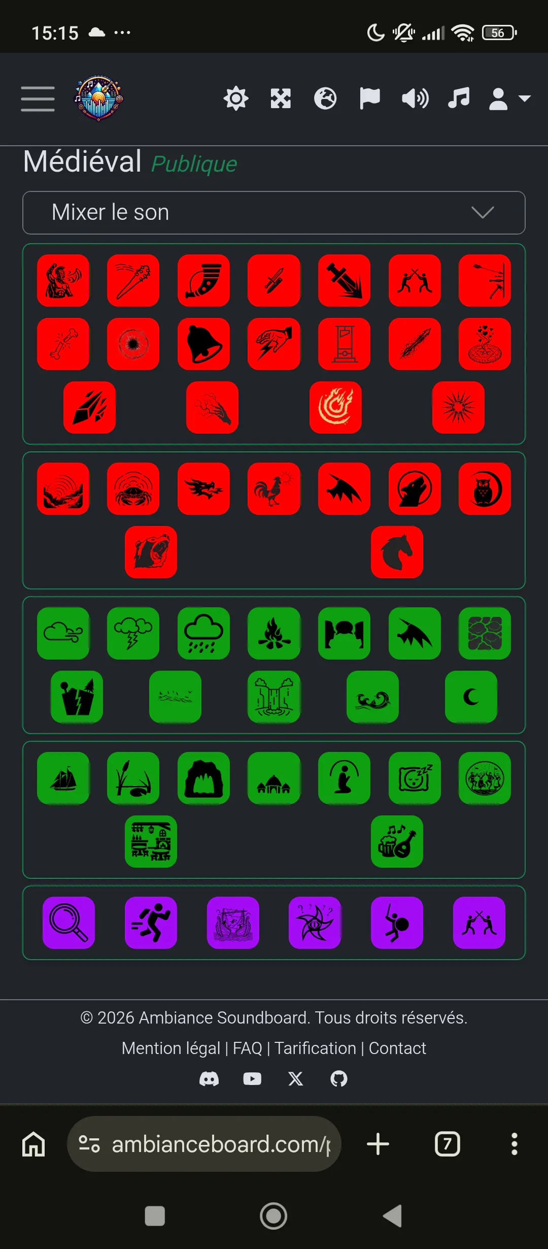 AmbianceBoard — Soundboard JDR gratuit gallery image