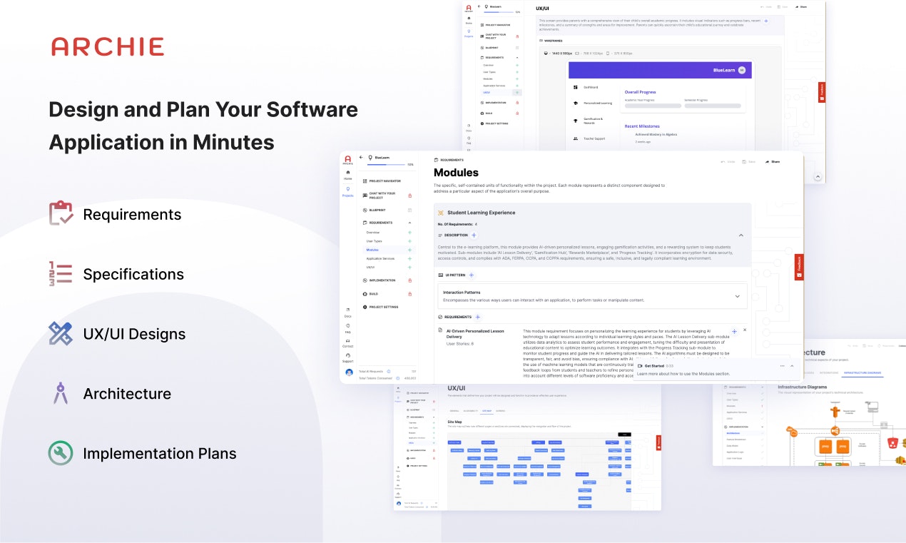 startuptile Archie-Design and plan software in minutes with a single prompt