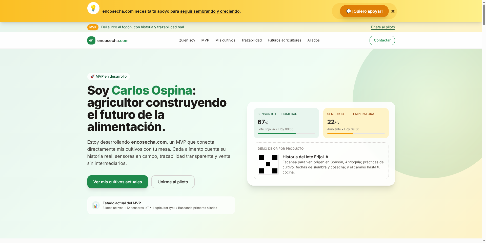 Média Encosecha.com - MVP - Du sillon au poêle, avec histoire et traçabilité 1