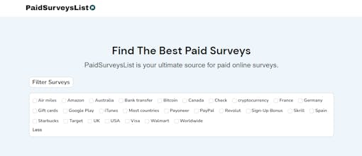 PaidSurveysList gallery image