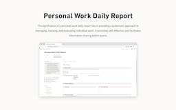 Personal Work Daily Report media 1