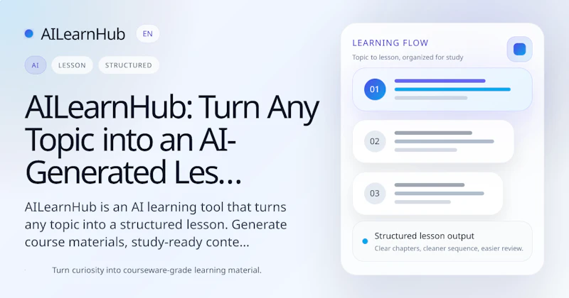 ai learn hub screenshot 2