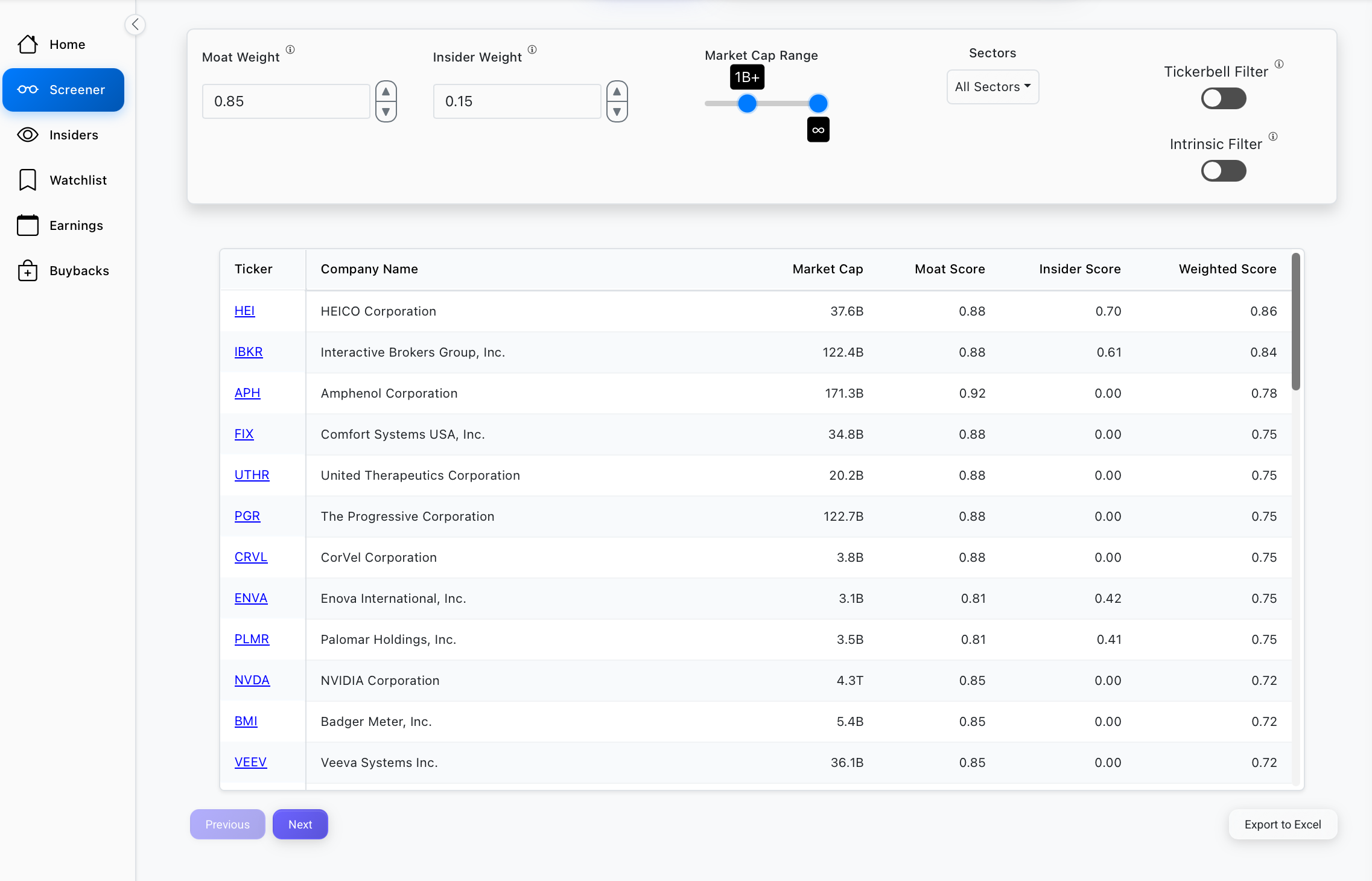 Tickerbell - Screenshot 2 showing product features and functionality