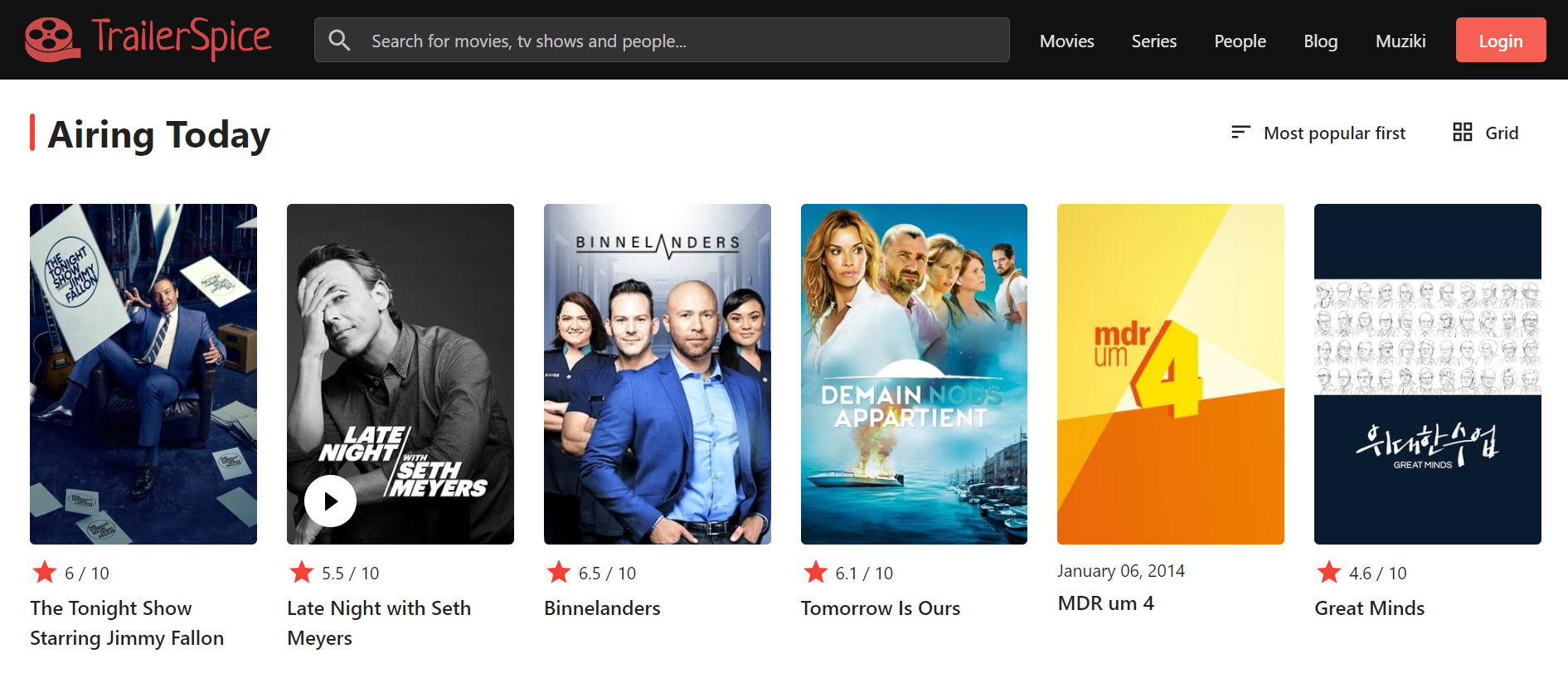 Trailerspice - Die beliebteste Datenbank für Filme, Fernsehsendungen und Prominente. Medien 5