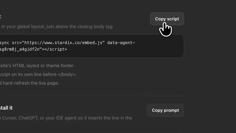 Stardix Chatbot screenshot 1 (video preview)