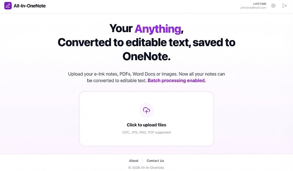 All-In-OneNote - Main product screenshot demonstrating key features and user interface