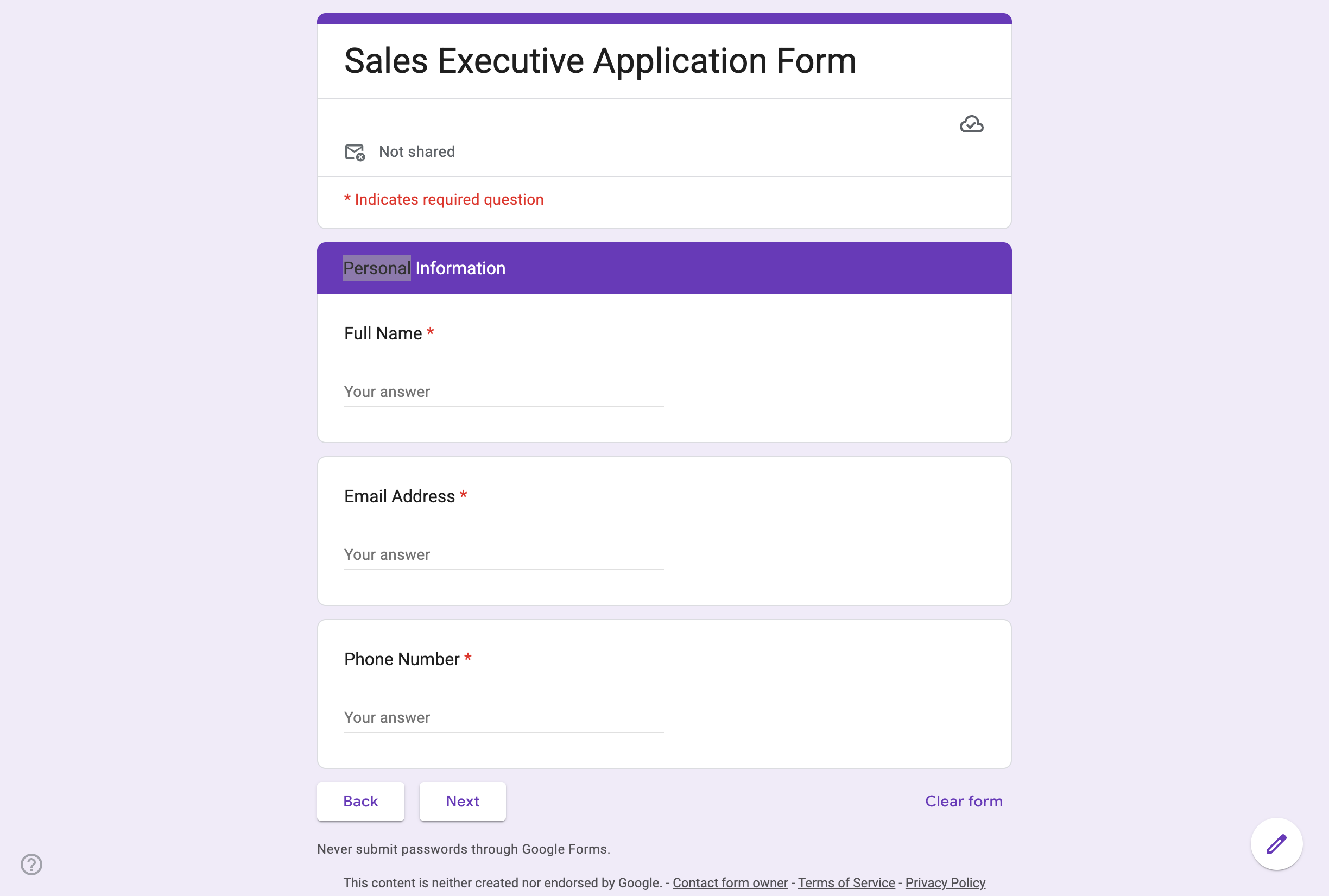 AiFastForm - Screenshot 5 showing product features and functionality