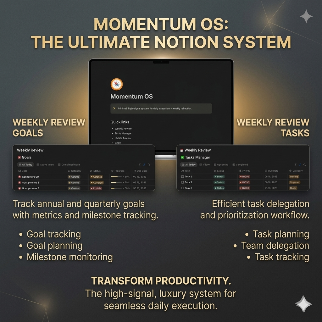 Momentum OS Task Manager & Daily product - Product Hunt launch logo and brand identity