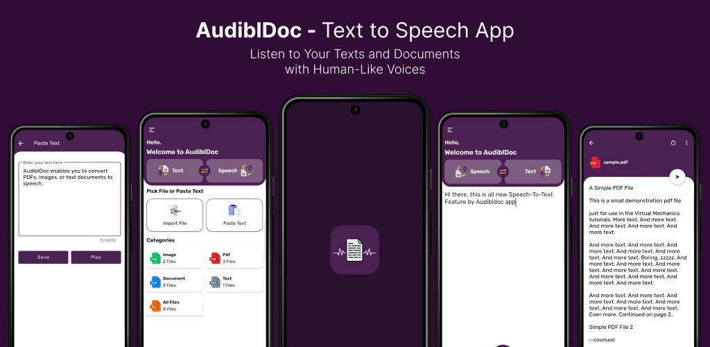 Audibldoc - Texto a discurso - Escuche sus textos y documentos con voces humanas media 5