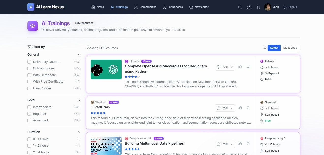 AI Learn Nexus- A Curated AI Hub gallery image