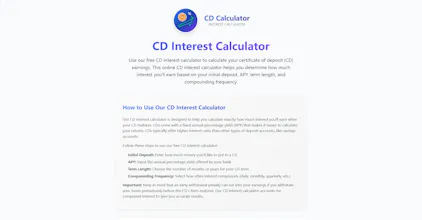 CD Interest Calculator gallery image