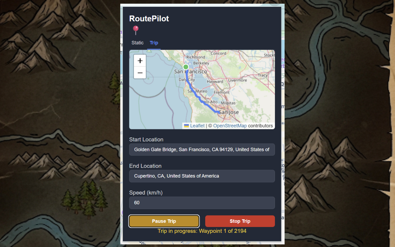 RoutePilot - GPS & Trip Simulator