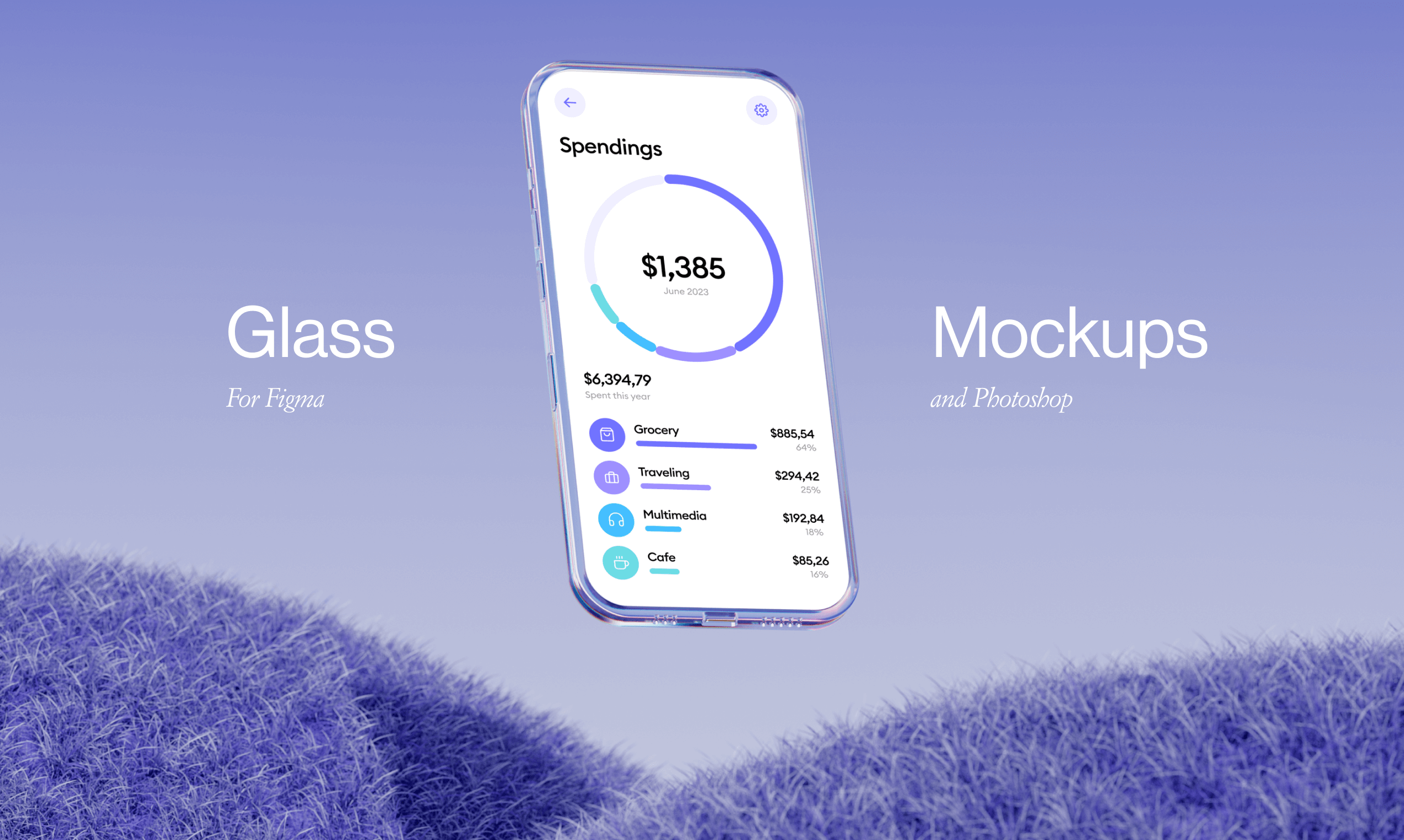 Media Mockups telefon kaca - Peranti mudah alih yang menarik dalam adegan yang bergaya 1