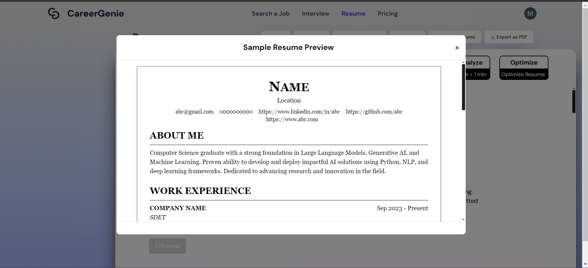 CareerGenie gallery image