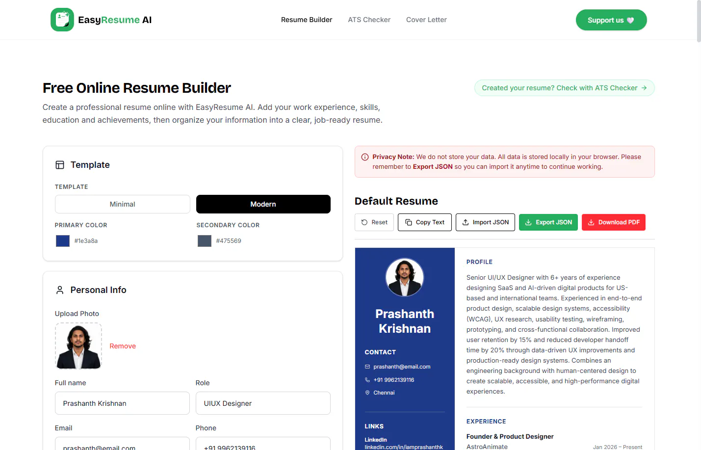 EasyResume AI gallery image