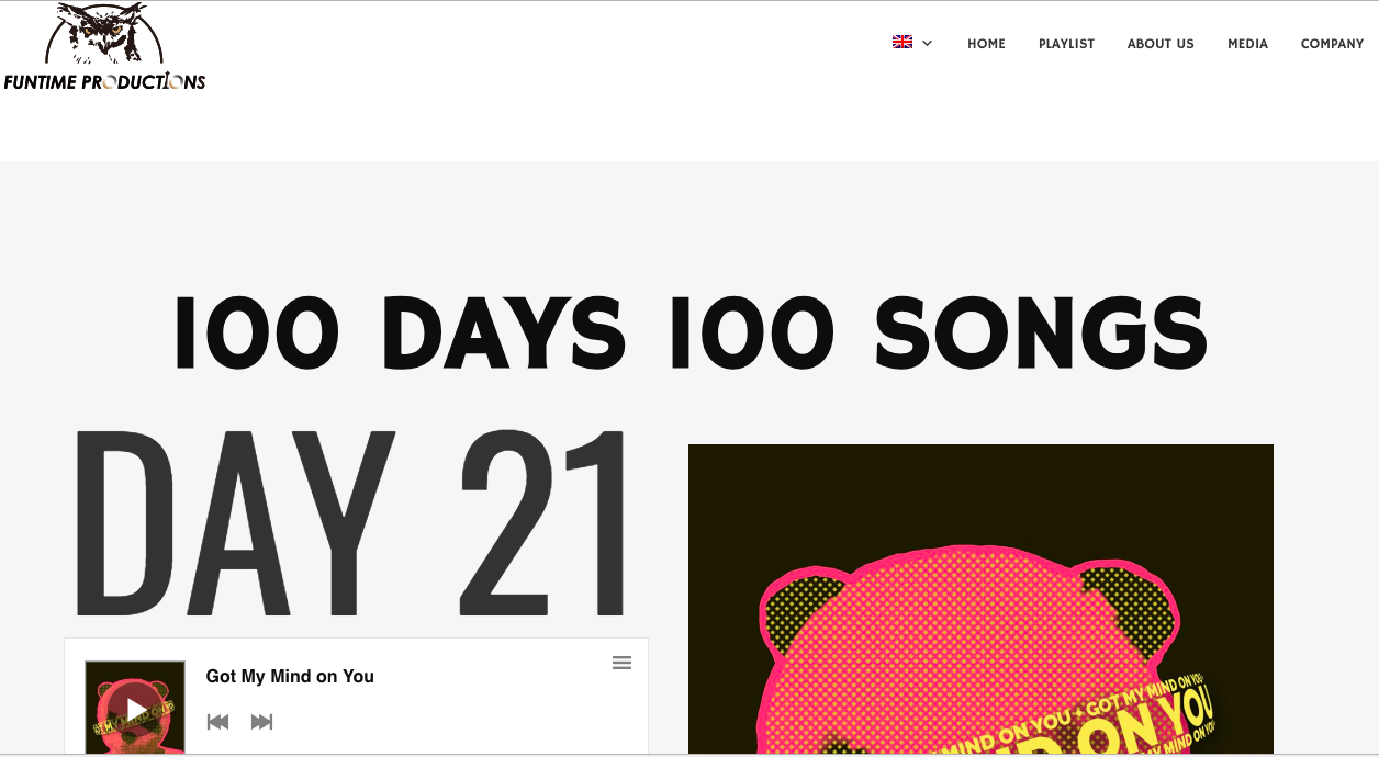 Funtime Productions presents 100 DAYS 100 SONGS : SEASON ONE gallery image