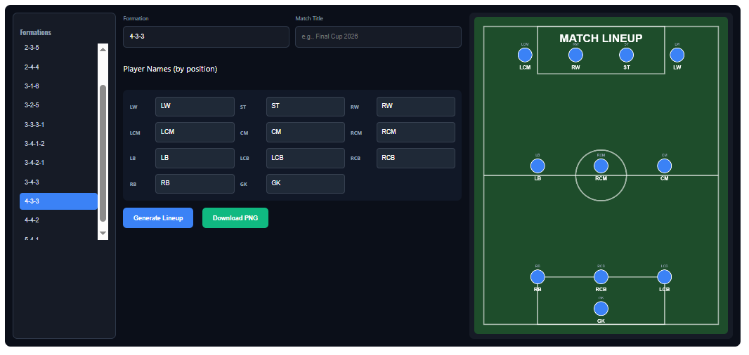 footballclubmenu.com - Product Hunt launch logo and brand identity