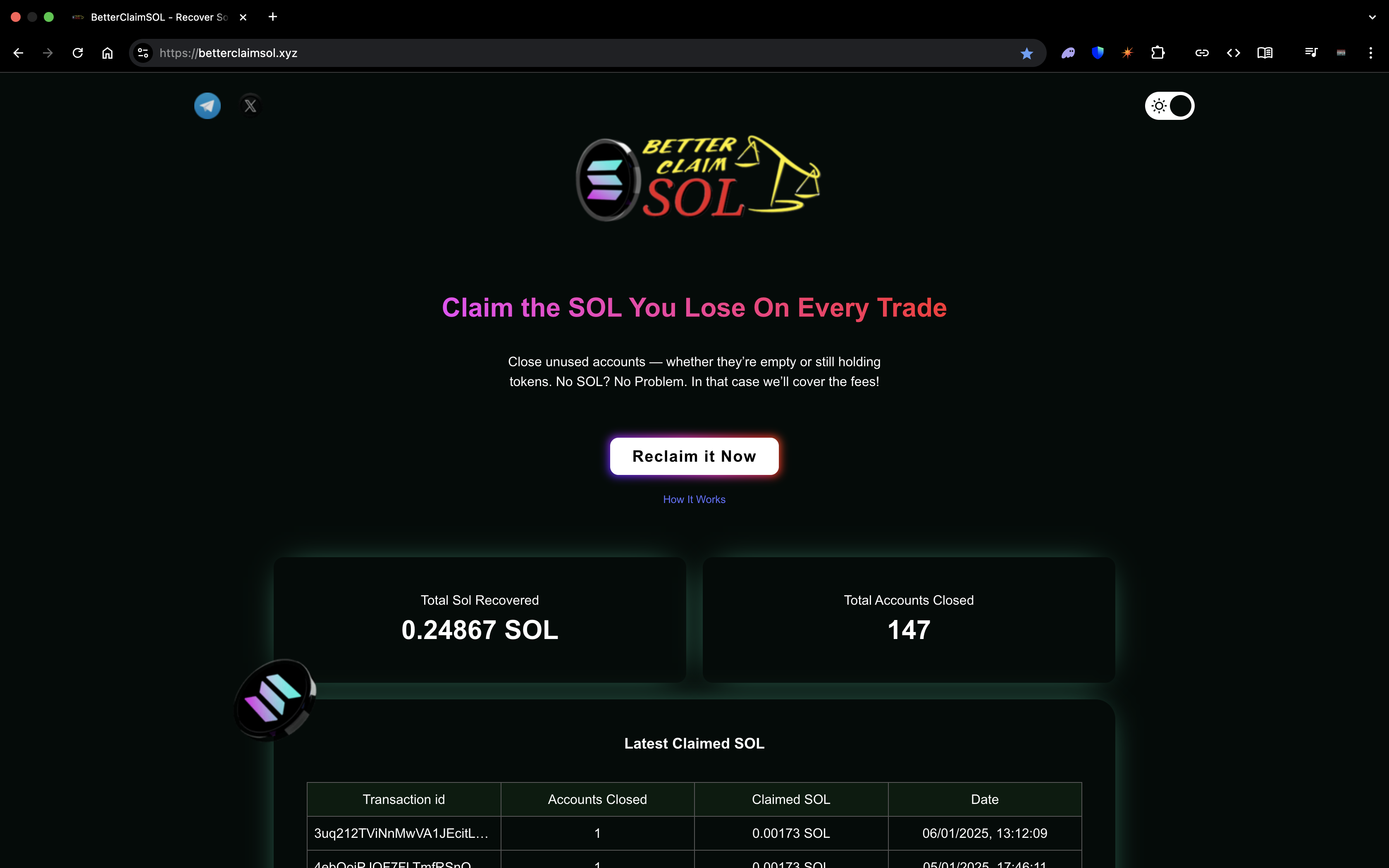 BetterClaimSOL gallery image