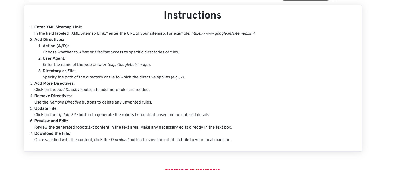 Robots.txt generator gallery image