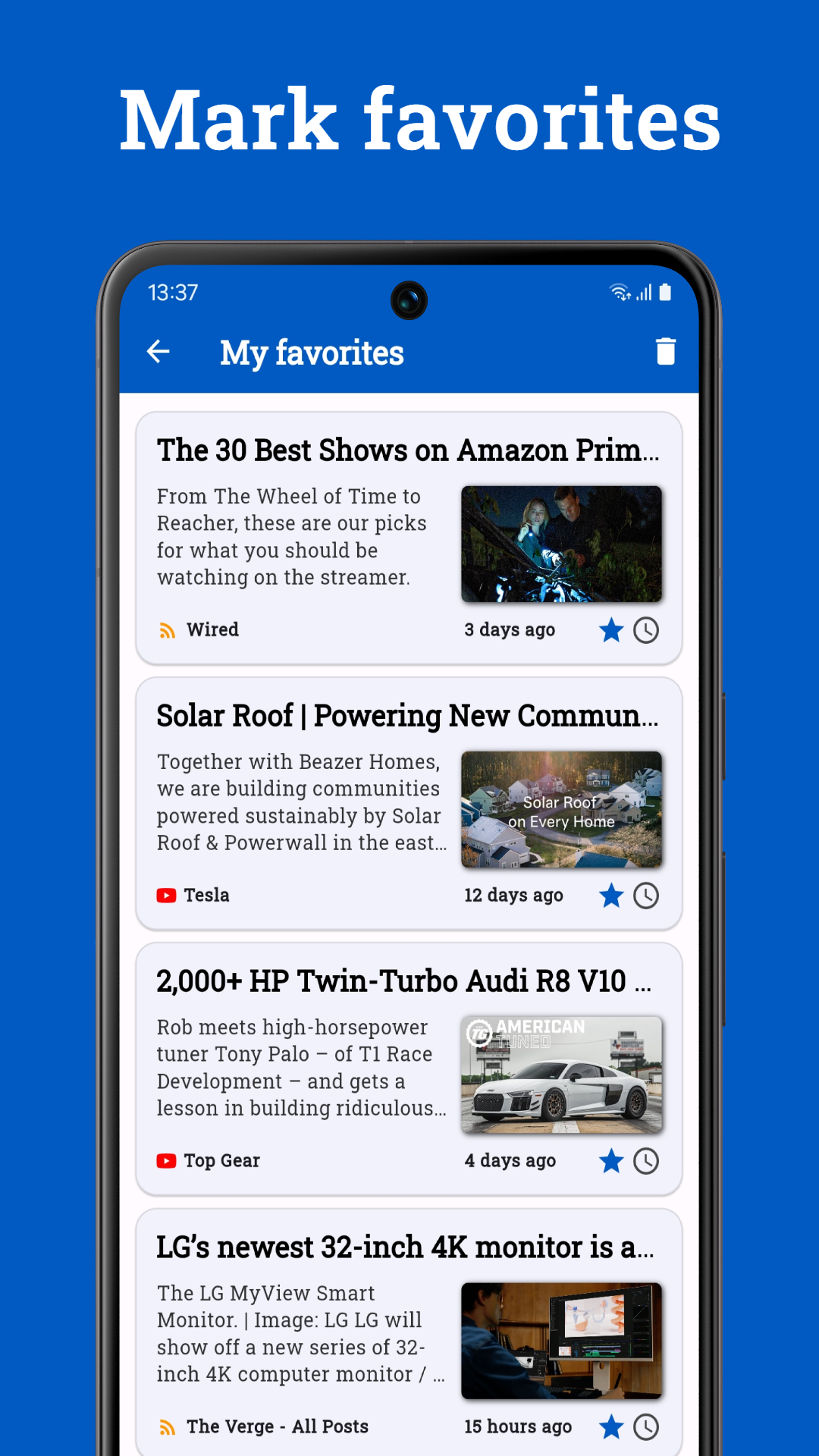 Tus noticias - Lector de alimentación personalizado, RSS y YouTube media 5