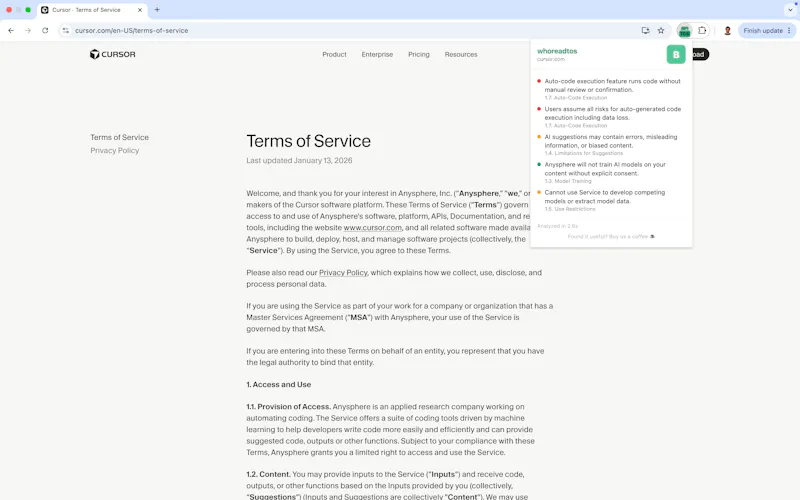 Who Read ToS screenshot 4