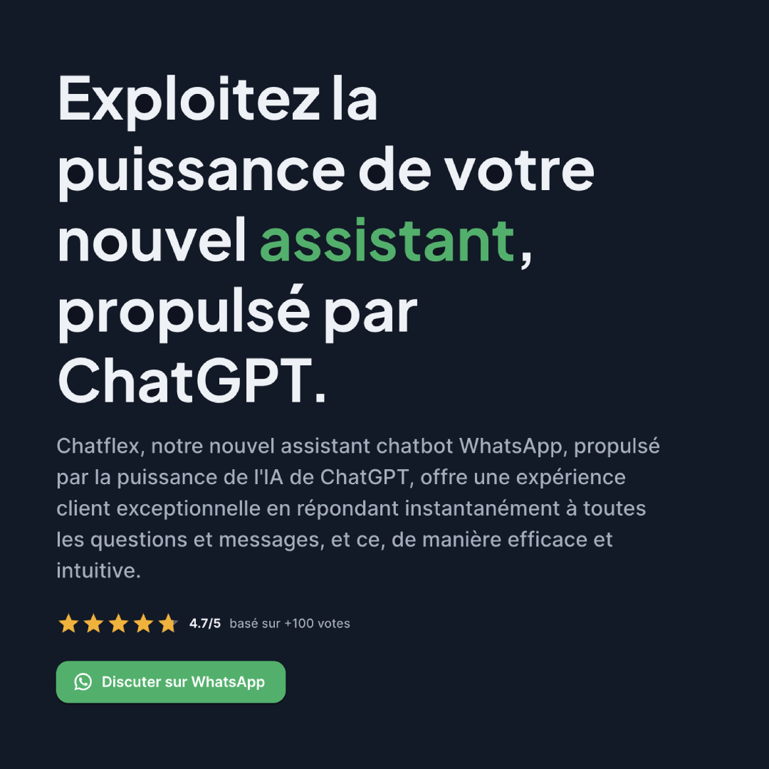 Chatflex - Chatbot betrieben von Chatgpt auf WhatsApp verfügbar Medien 4