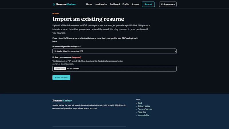 ResumeHarbor screenshot 4