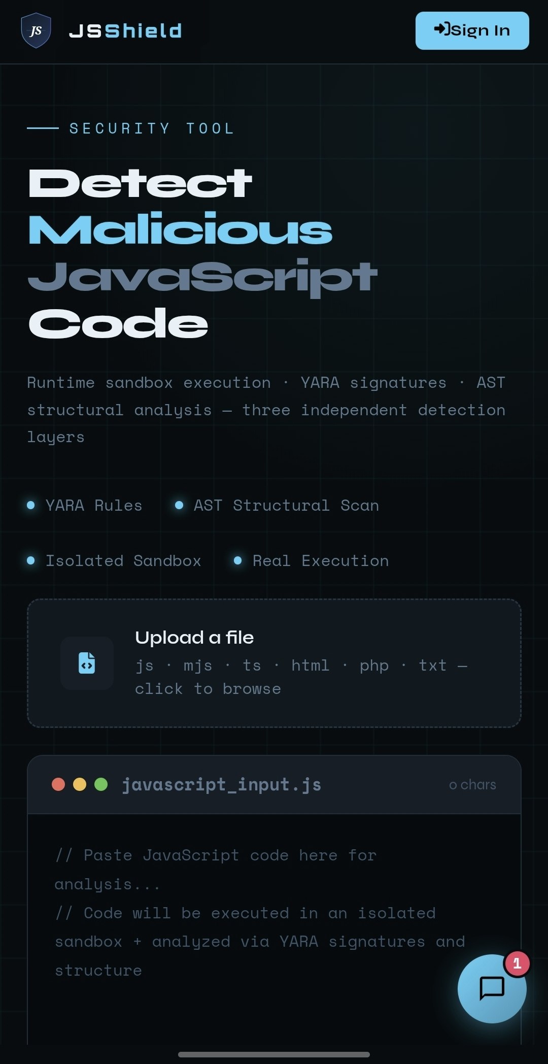 JSShield — Malicious JavaScript Detector gallery image