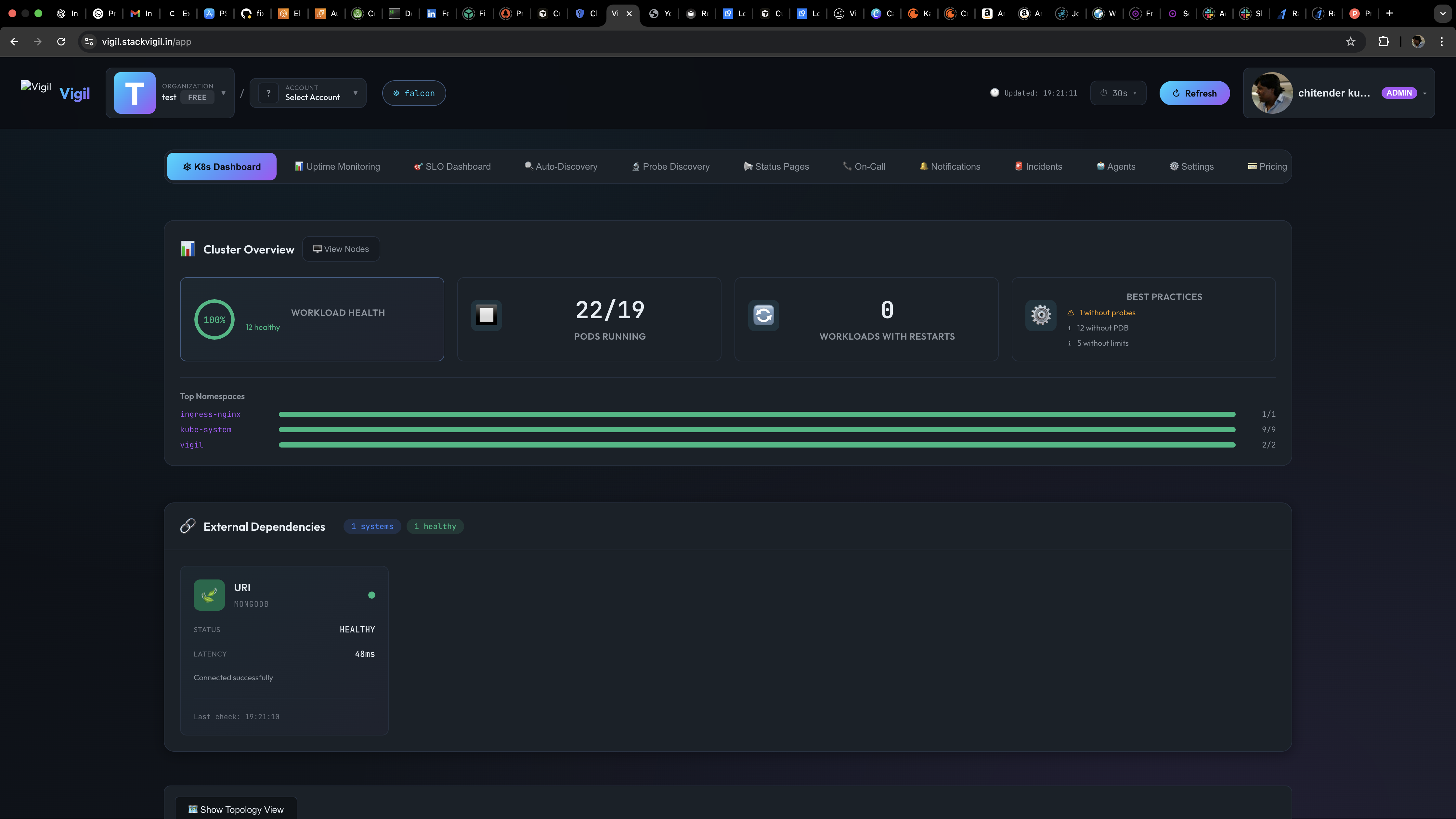 Vigil - Screenshot 2 showing product features and functionality
