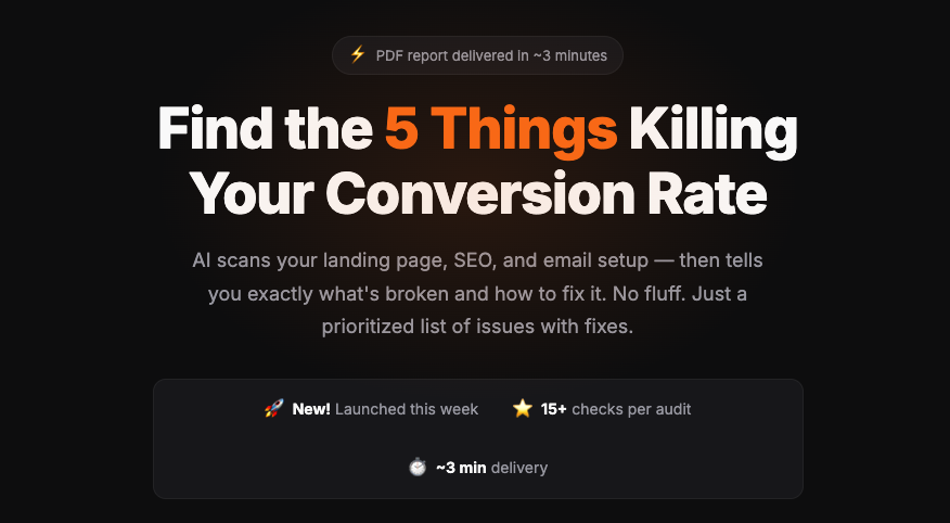 AI Startup Audit - Main product screenshot demonstrating key features and user interface