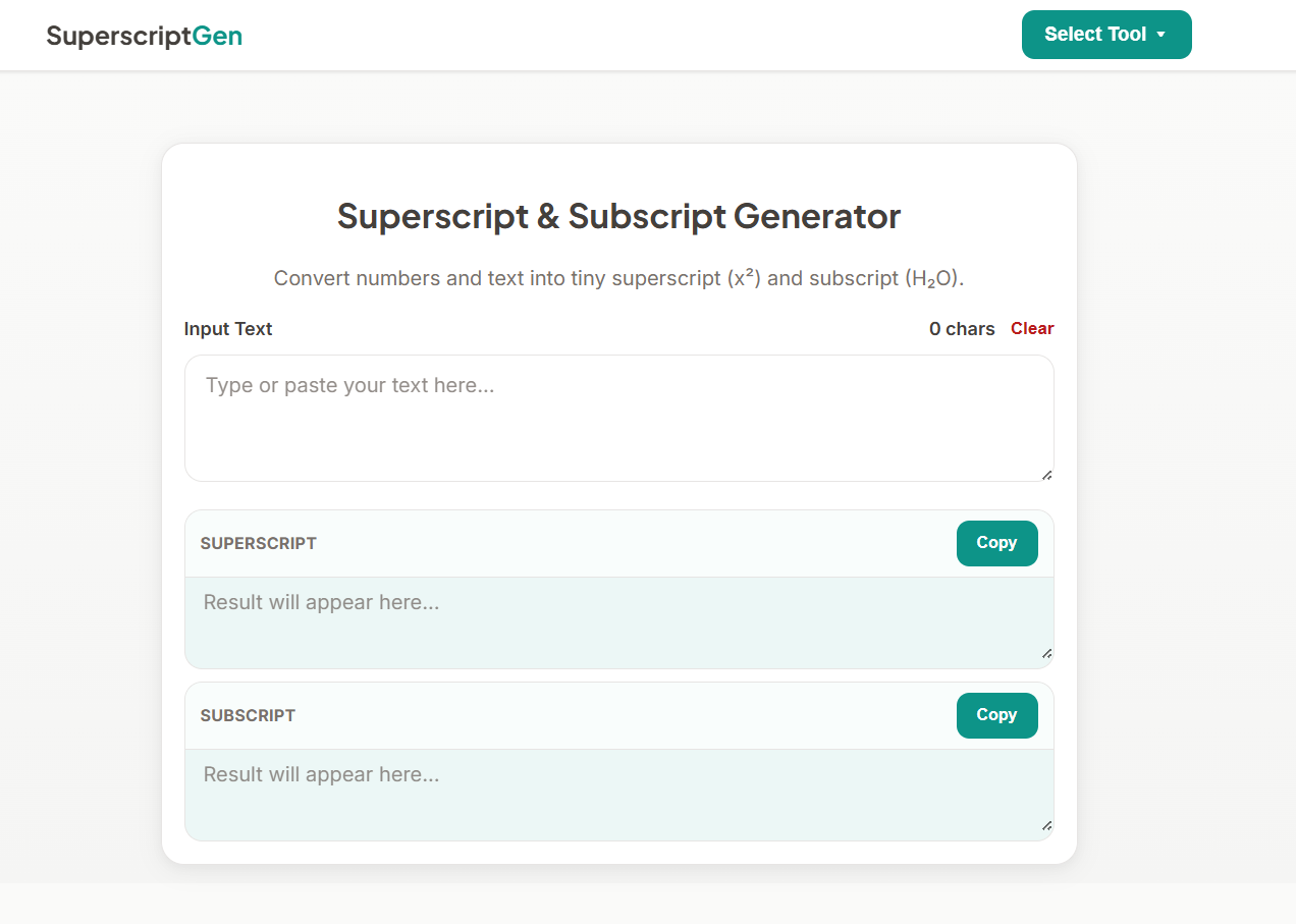 SuperscriptGen - Main product screenshot demonstrating key features and user interface