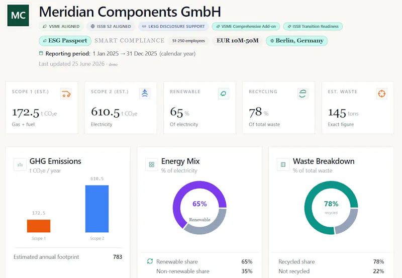 EcoDiligence — Smart Compliance for SMEs screenshot 1