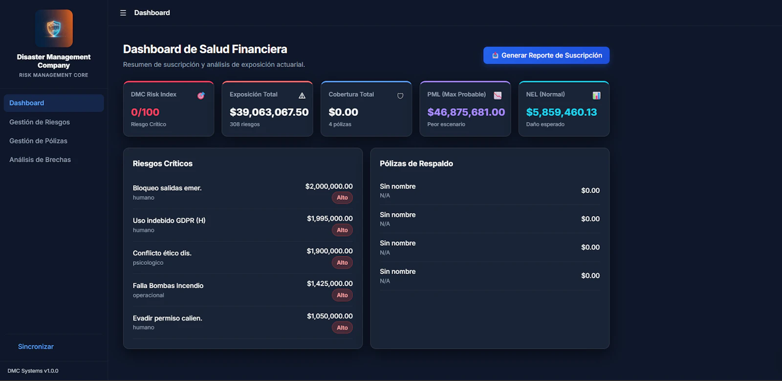 DMC Risk Matrix Elite v1.0 screenshot 2
