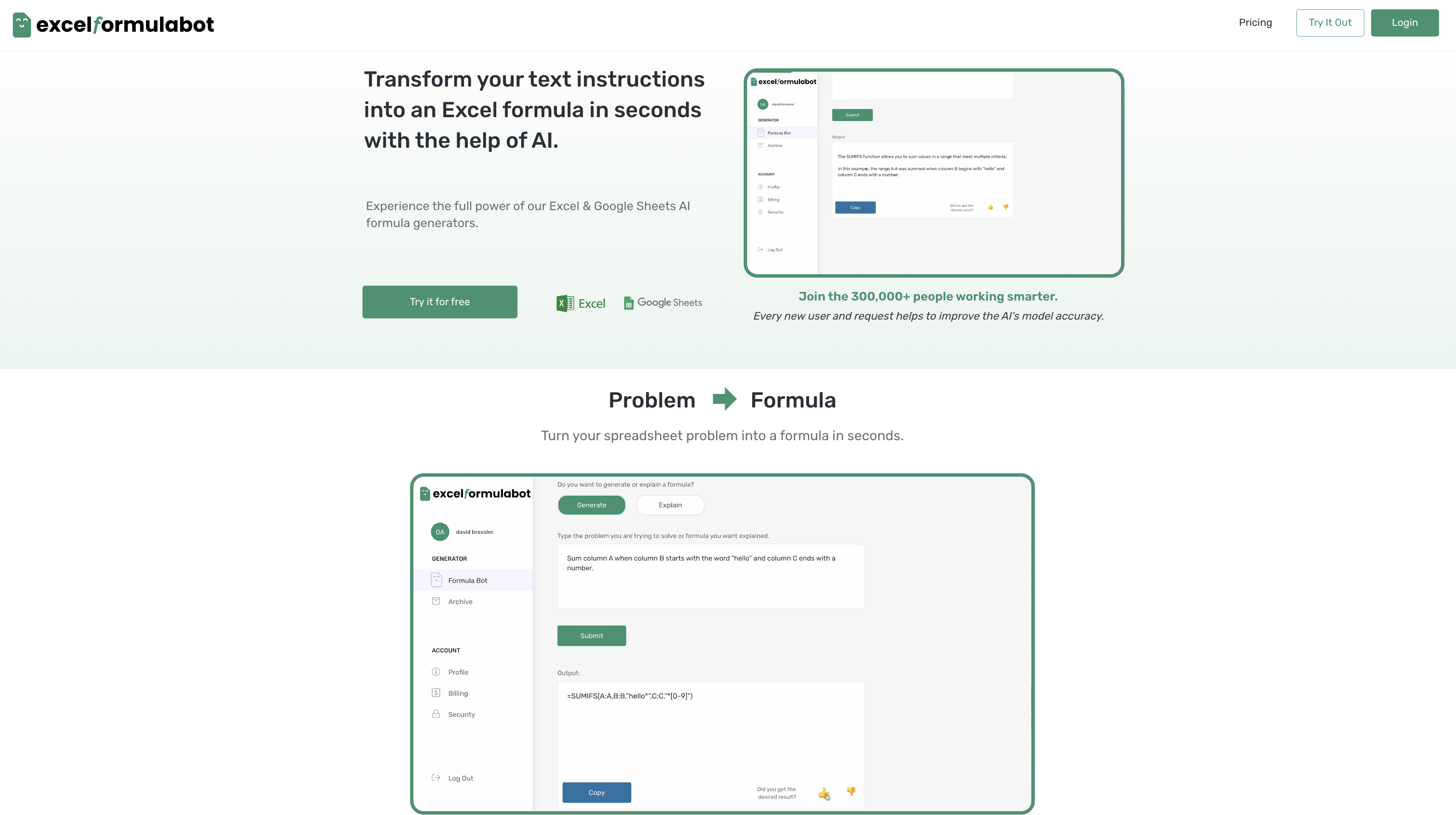 Excelformulabot.com - Product Information, Latest Updates, and Reviews 2023  | Product Hunt