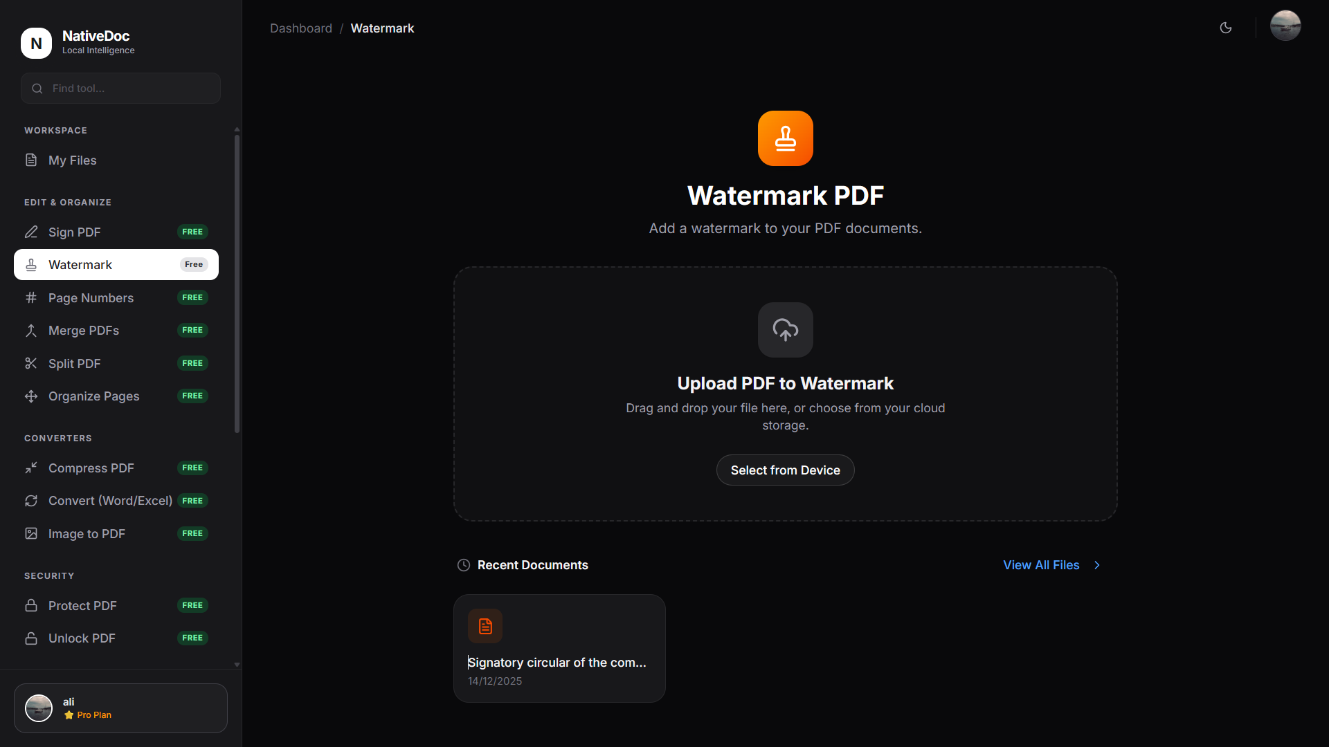 NativeDoc - Screenshot 2 showing product features and functionality