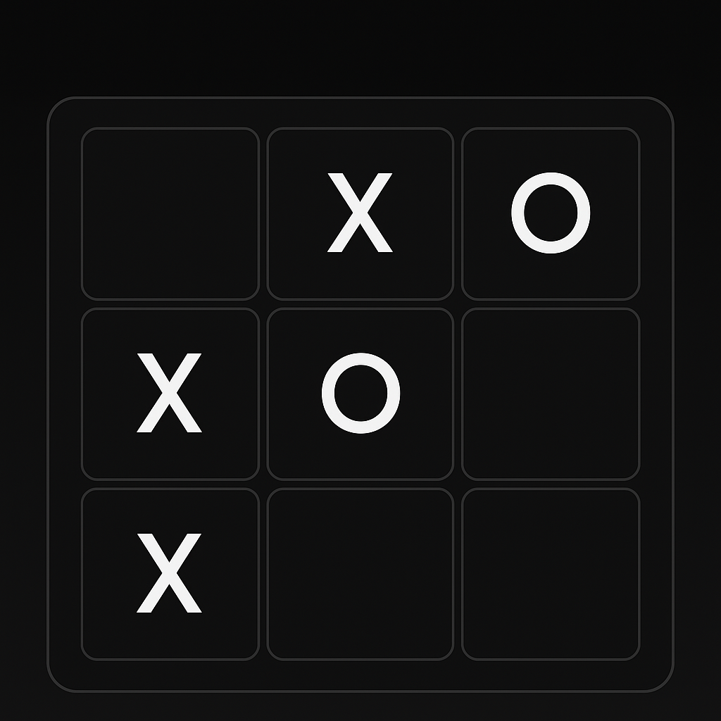 Tictactoe: Minimal Baskı - Basitlik ve odak için inşa edilmiş şık bir siyah beyaz TTT. medya 3