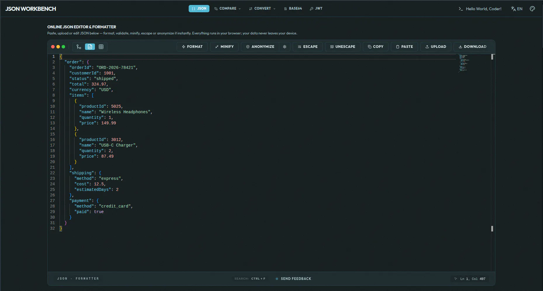 JSON Workbench gallery image