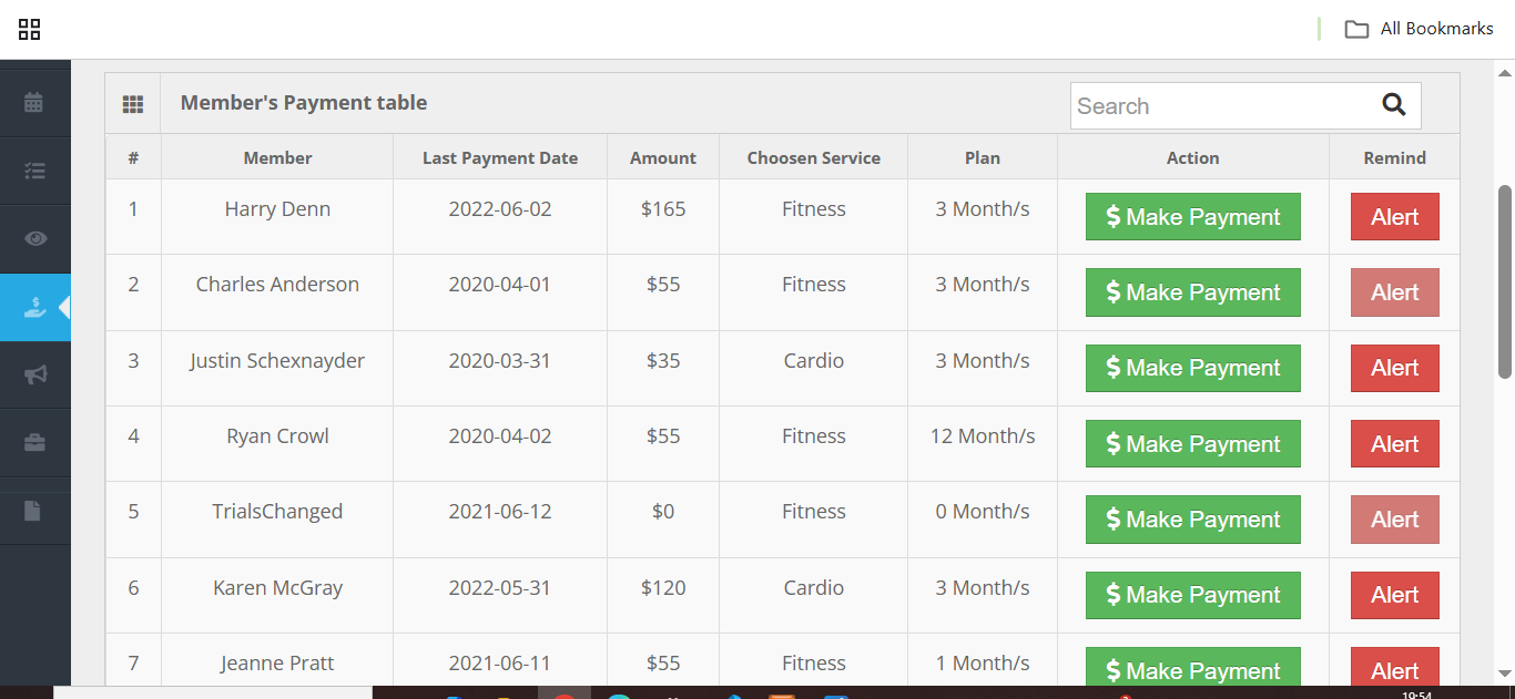 Gym Management System in PHP MySQL gallery image