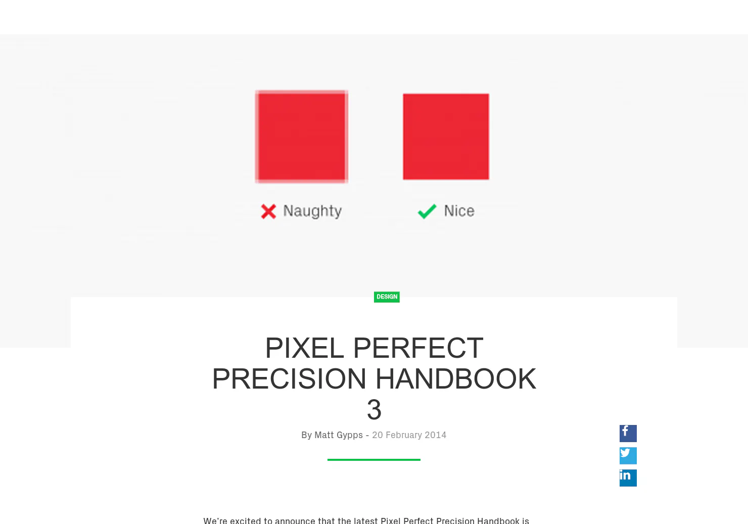 Pixel Perfect Handbook