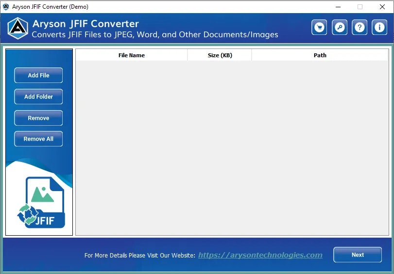 Convertidor de Aryson JFIF - Herramienta convertidor JFIF para convertir jfif, png, etc. media 1