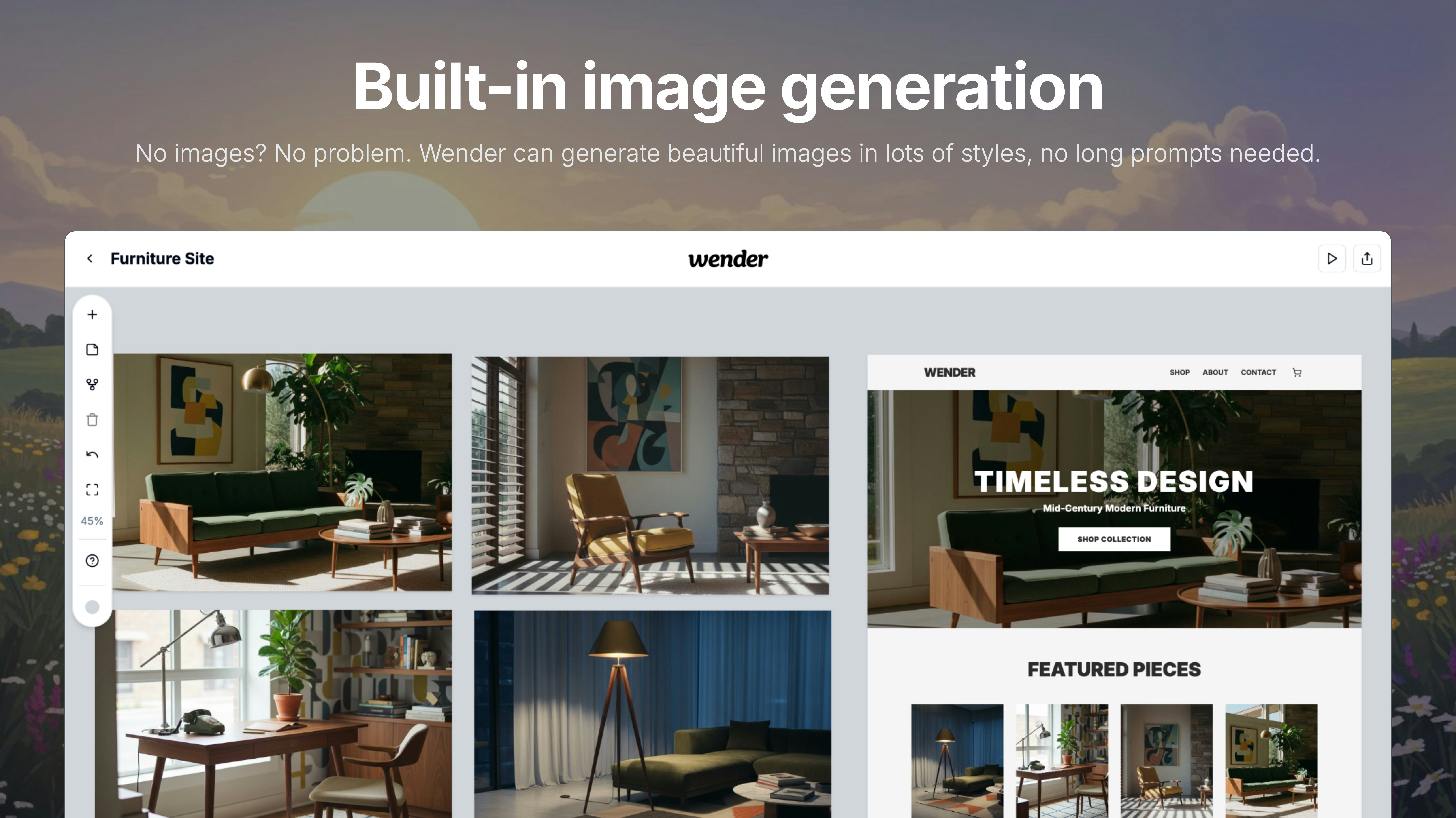 wender - La herramienta de diseño de IA más rápida media 5
