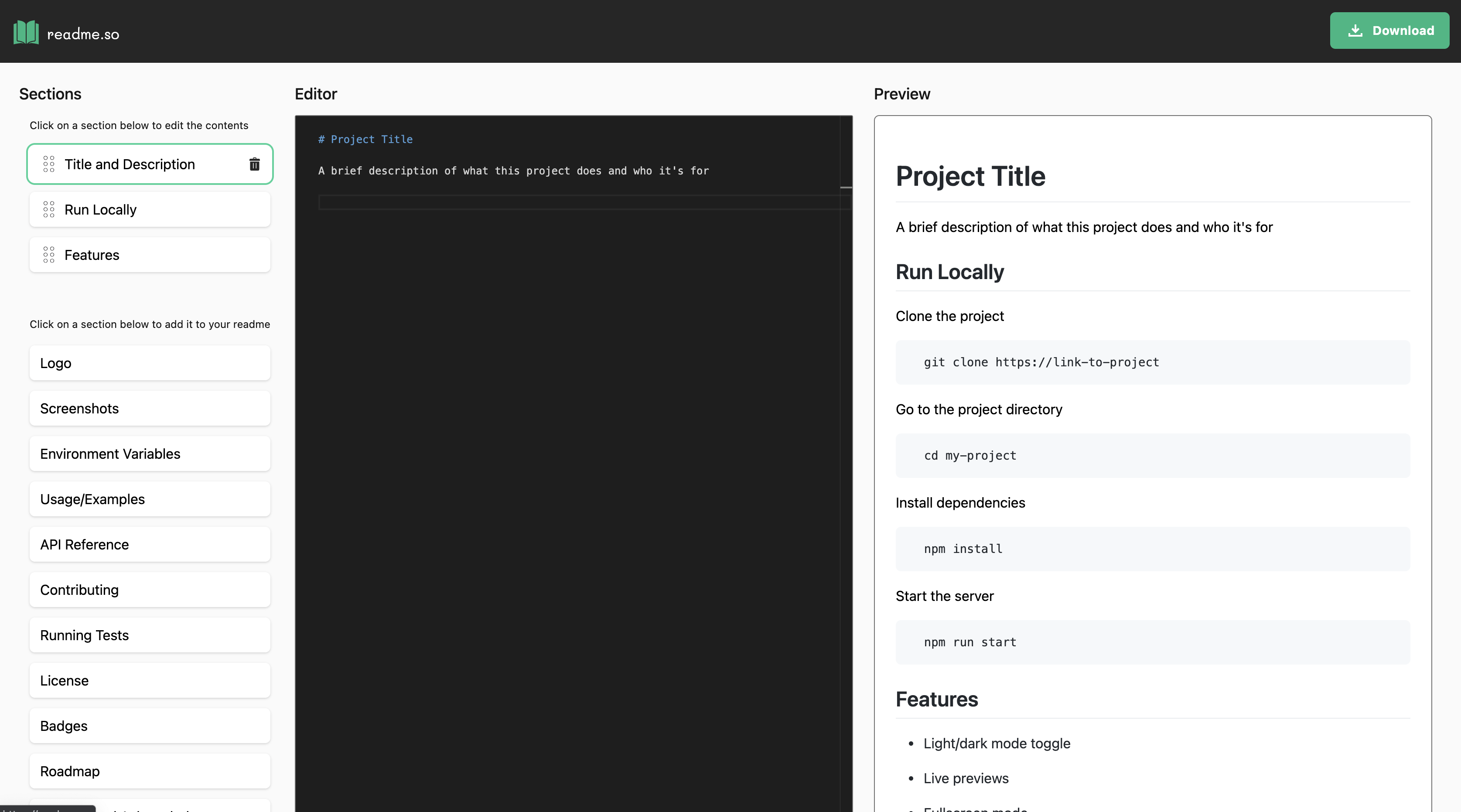 readme.so gallery image