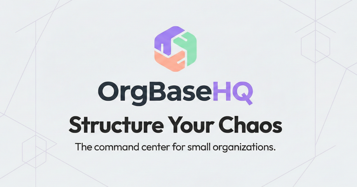 OrgBaseHQ - Main product screenshot demonstrating key features and user interface