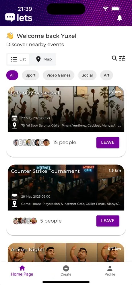 Lets - Create & Join Events Nearby media 3
