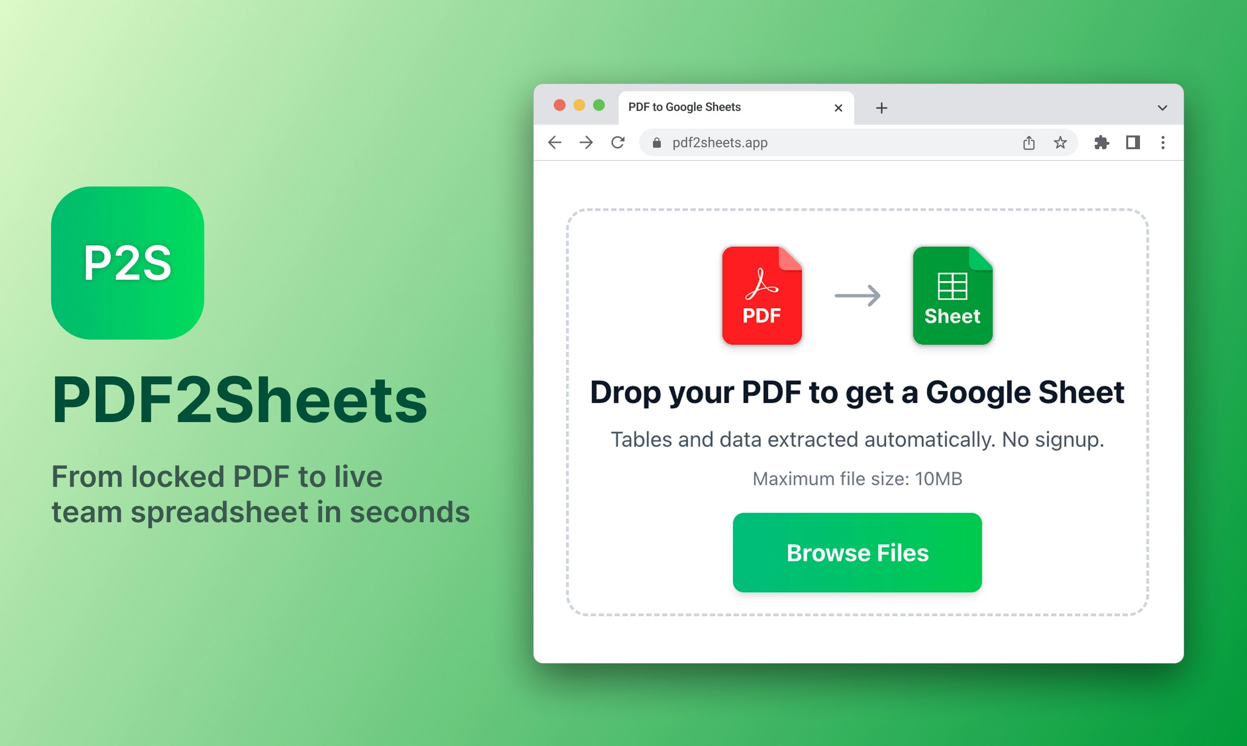PDF to Google Sheets gallery image