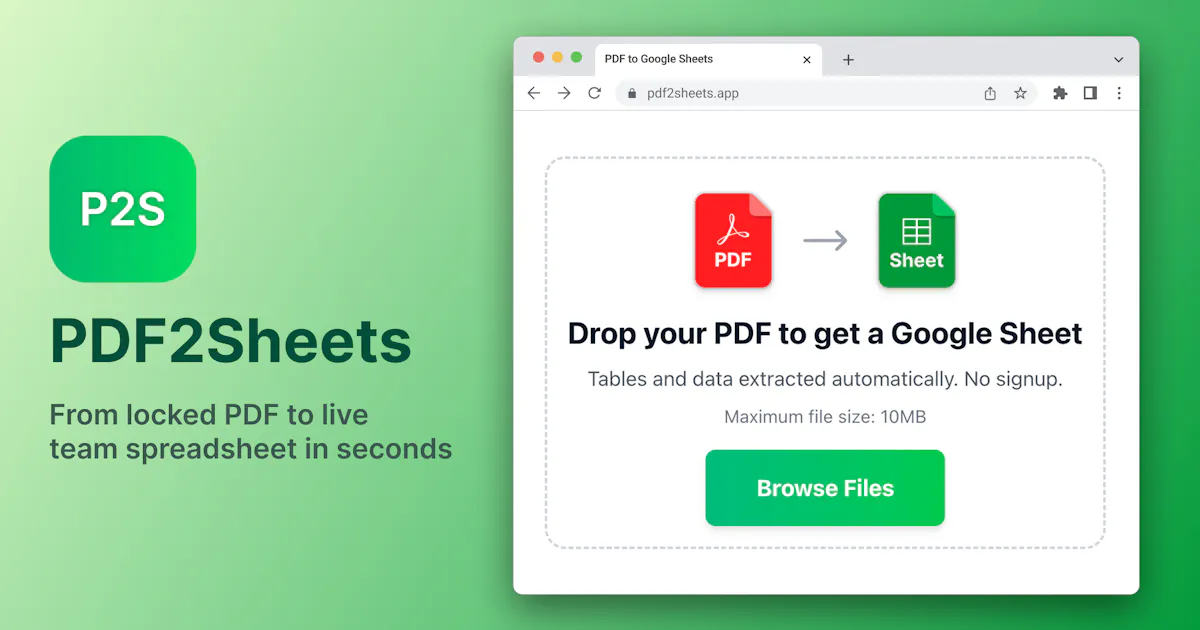 PDF to Google Sheets