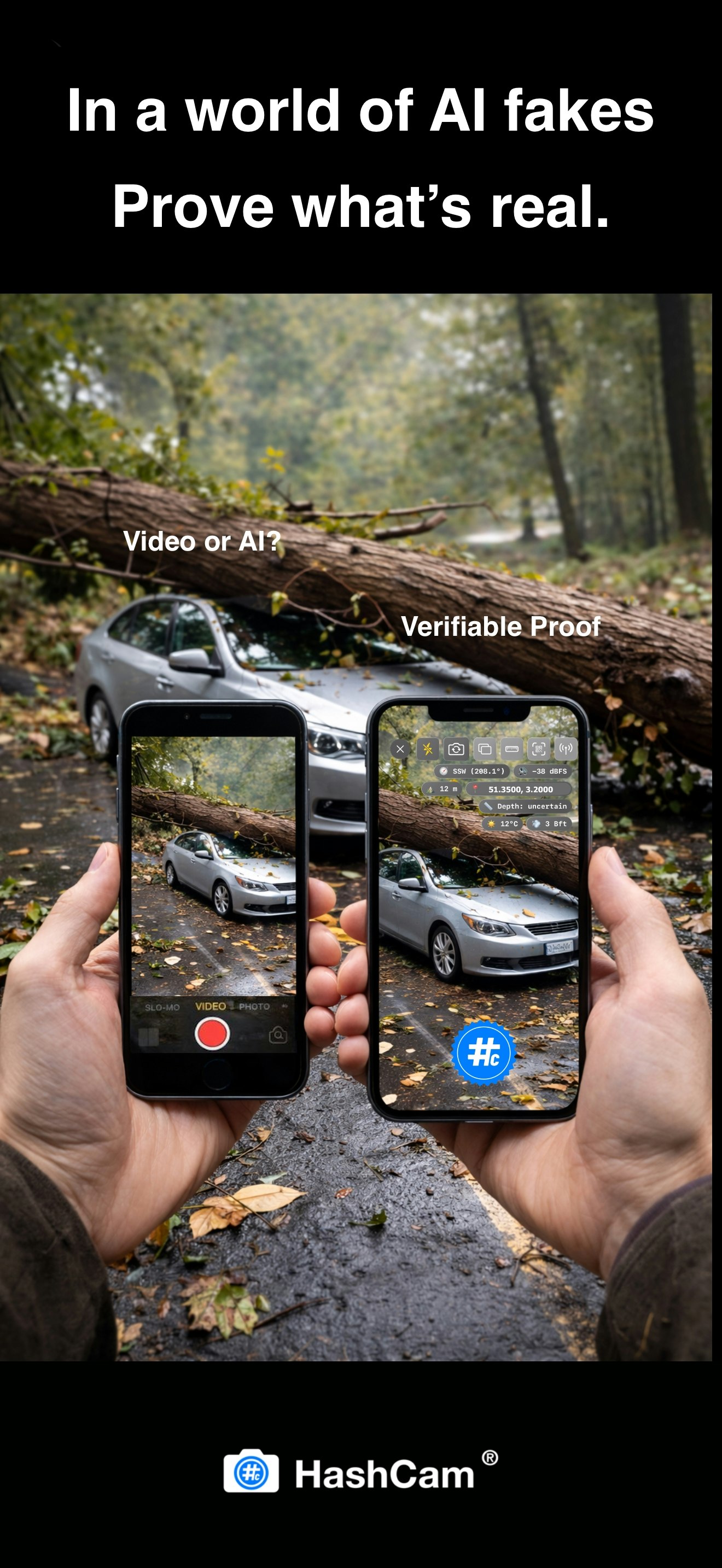 HashCam - Main product screenshot demonstrating key features and user interface