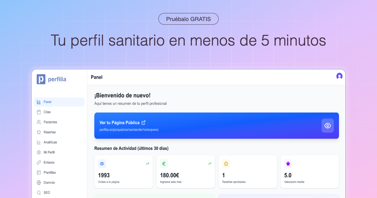 Perfilia - Main product screenshot demonstrating key features and user interface