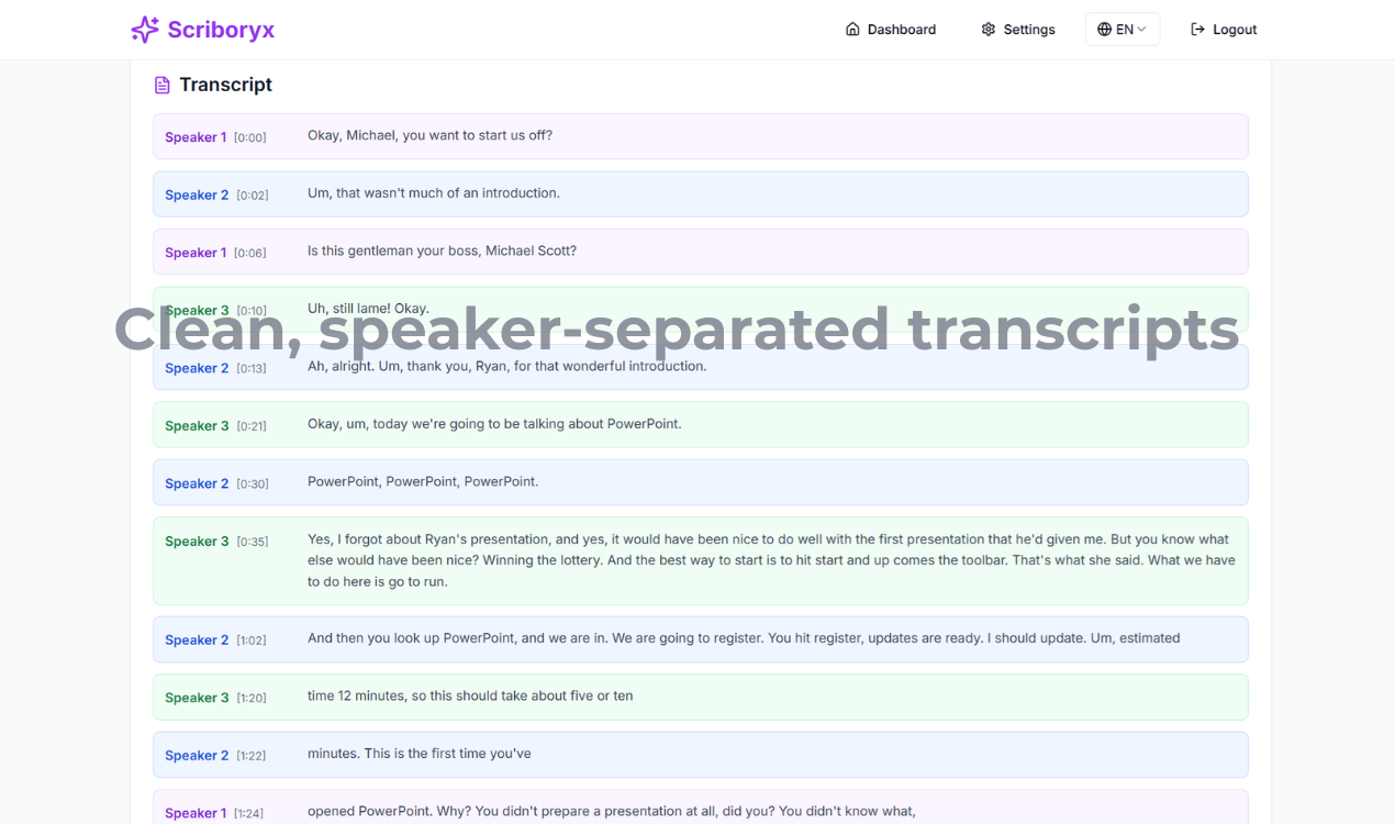 Scriboryx - Screenshot 2 showing product features and functionality