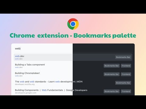 Bookmarks palette gallery image